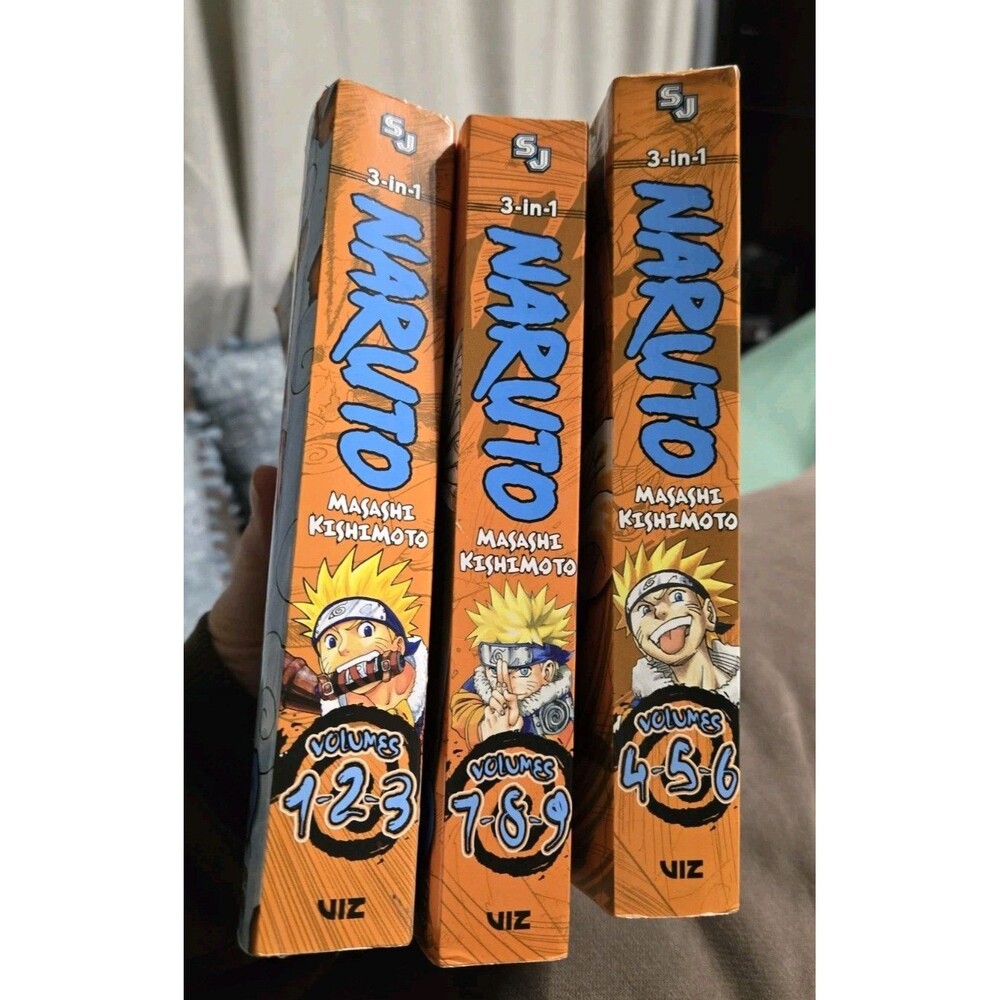 Naruto series 3 Books: 3 in 1 Per Book vol 1-9 Collection set Manga